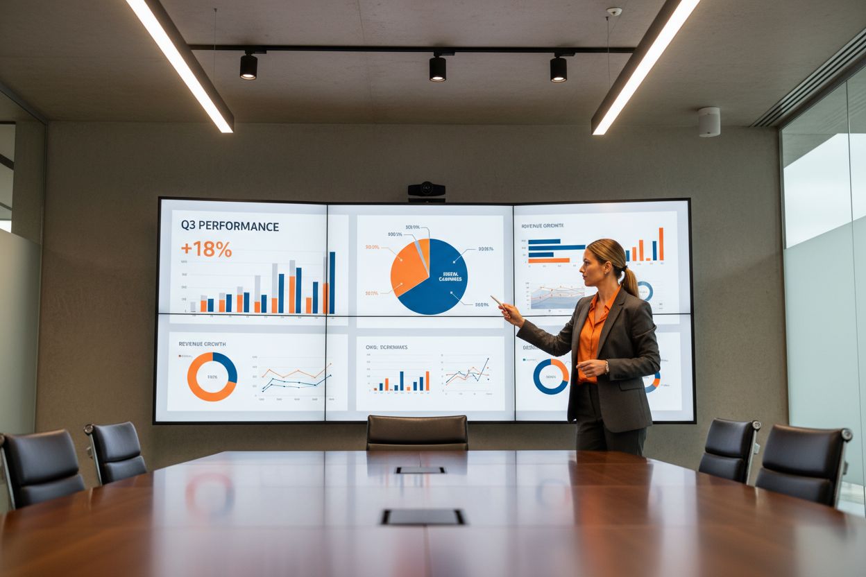 Come costruire una dashboard marketing utile per il management e prendere decisioni migliori: un manager che analizza i da...