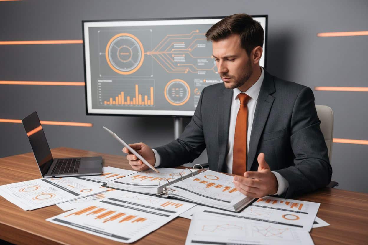 Consulenza marketing strategico: cosa valutare prima di investire: imprenditore che analizza documenti di marketing strategic