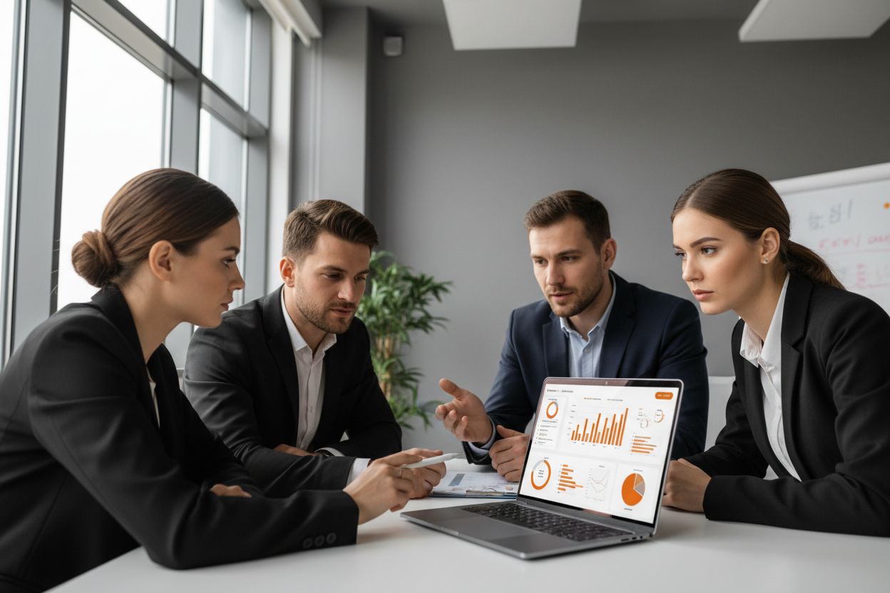 Digital marketing cos’è: guida pratica per imprenditori e marketing manage: team che analizza metriche di digital marke