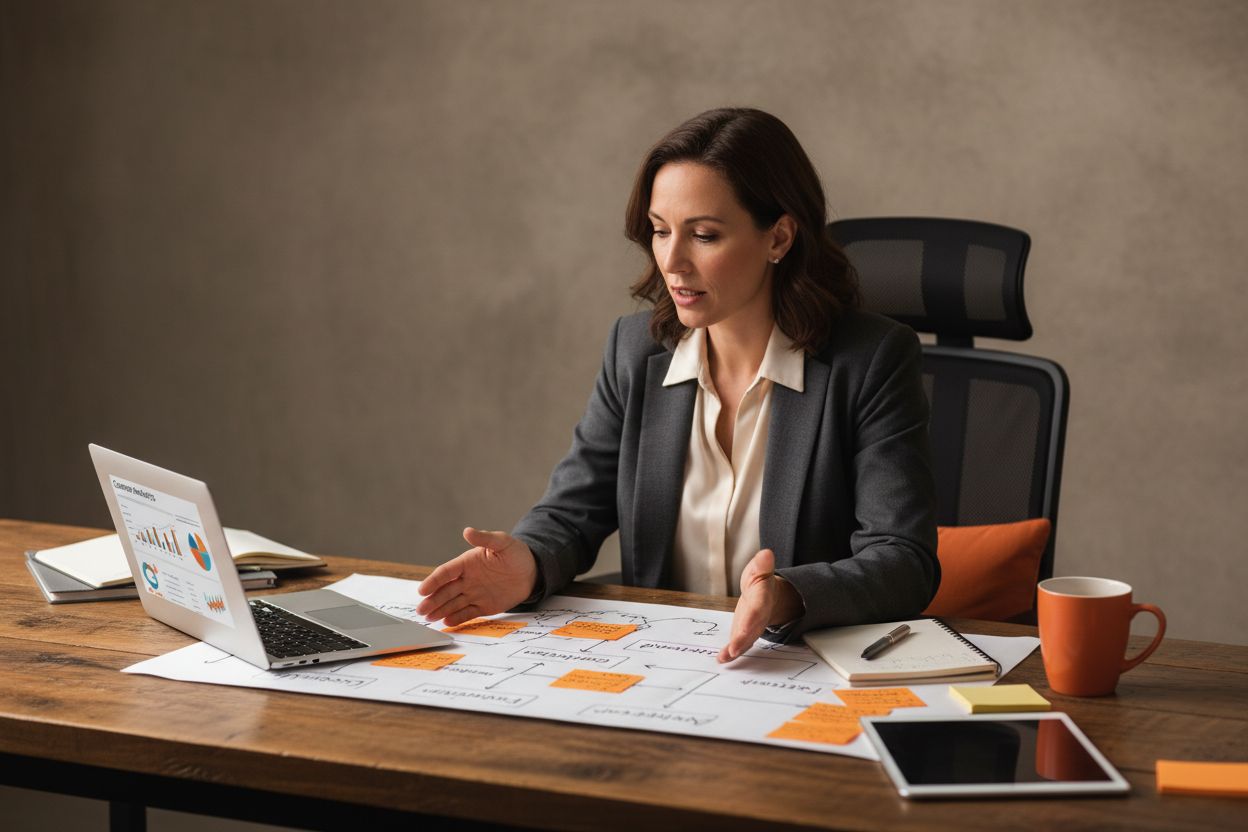 Livelli di consapevolezza del cliente e advertising: imprenditore che analizza i livelli di consapevolezza del cliente