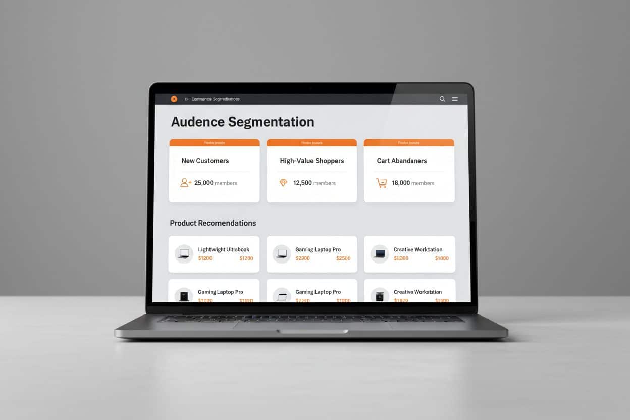 Segmentazione email marketing per ecommerce: schermata di segmentazione email per ecommerce