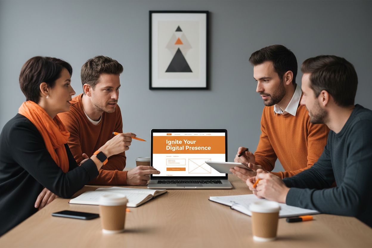 AI search optimization GEO AEO ChatGPT Perplexity: un team di marketing che discute dei contenuti del sito