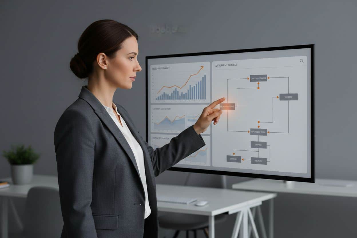 Automation marketing per ecommerce: guida pratica per imprenditori e marketing manager: manager e-commerce che osserva un cru