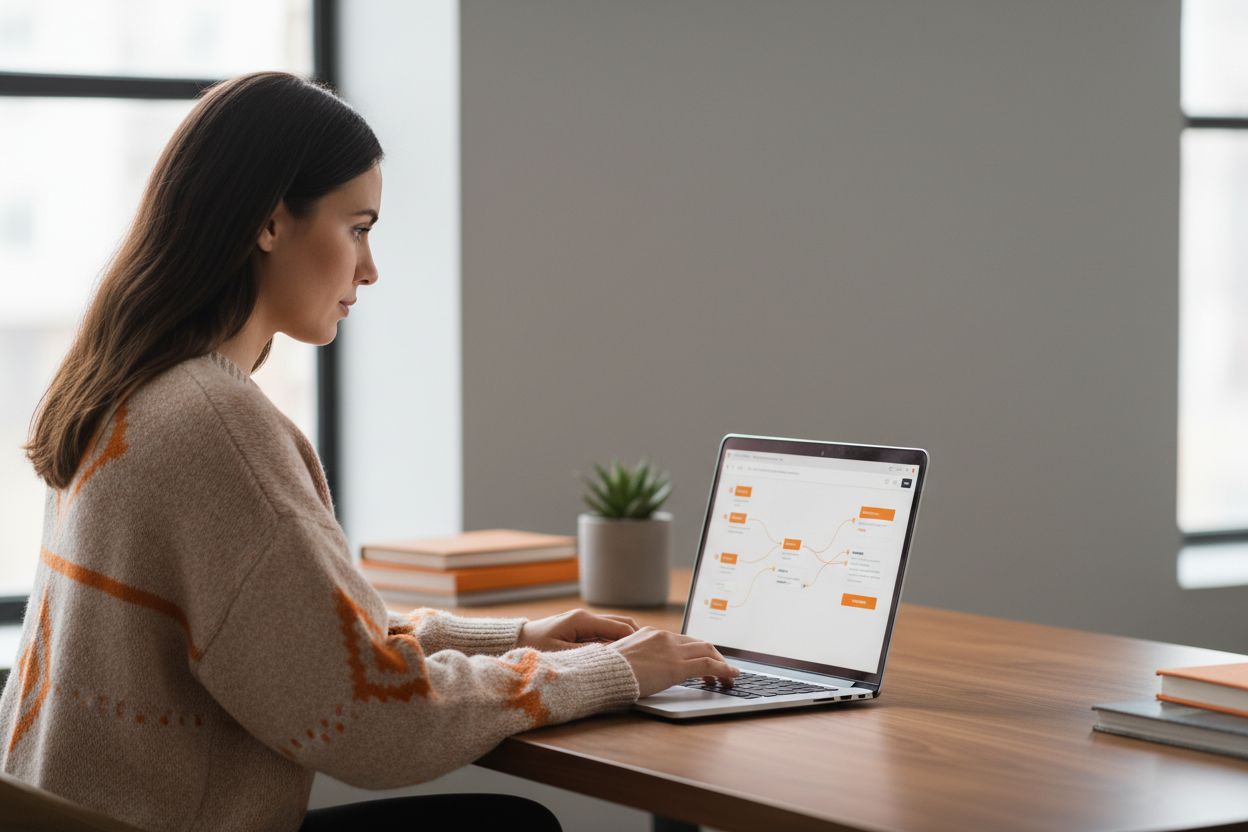 Email automation: come scegliere, controllare e misurare i risultati per la tua impresa: marketer che configura automazioni e