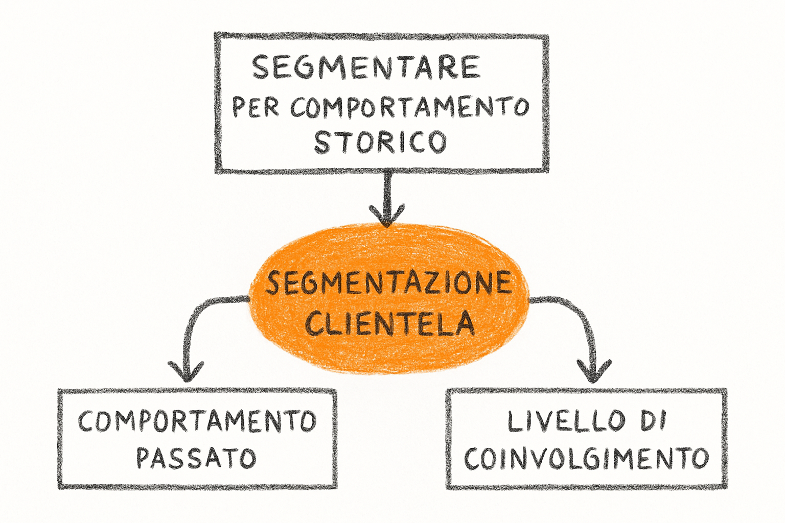 Segmentazione della lista email per email marketing lancio prodotto con gruppi di destinatari distinti per comportamento.