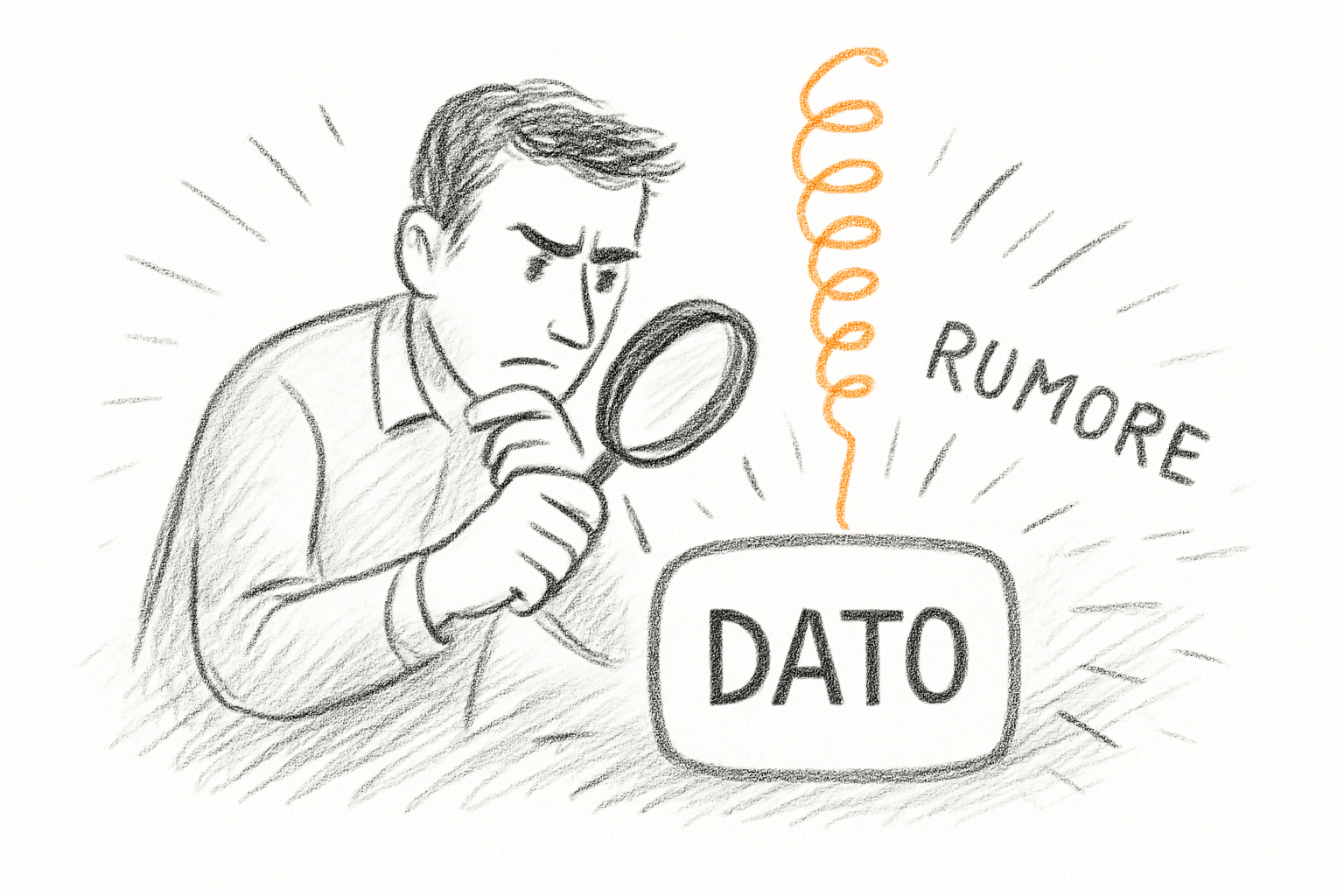 Concetto di dati marketing senza contesto che non supportano decisioni strategiche, scena simbolica con figure e numeri.