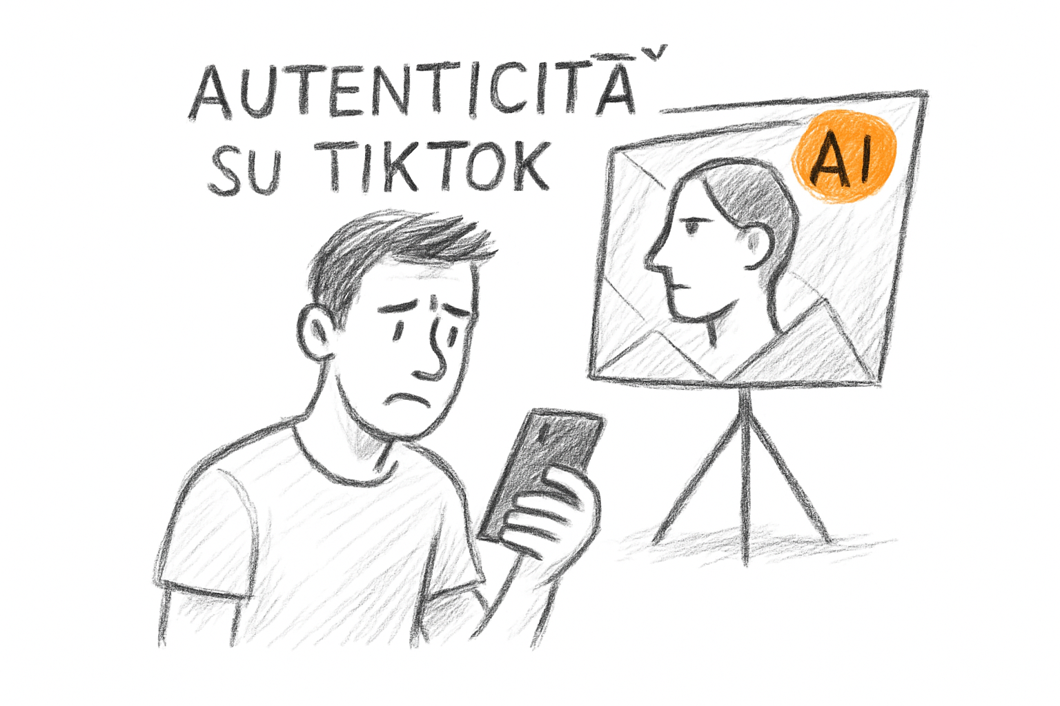 Confronto concettuale tra video autentico e avatar digitale Symphony AI TikTok, limiti della creatività video generativa.