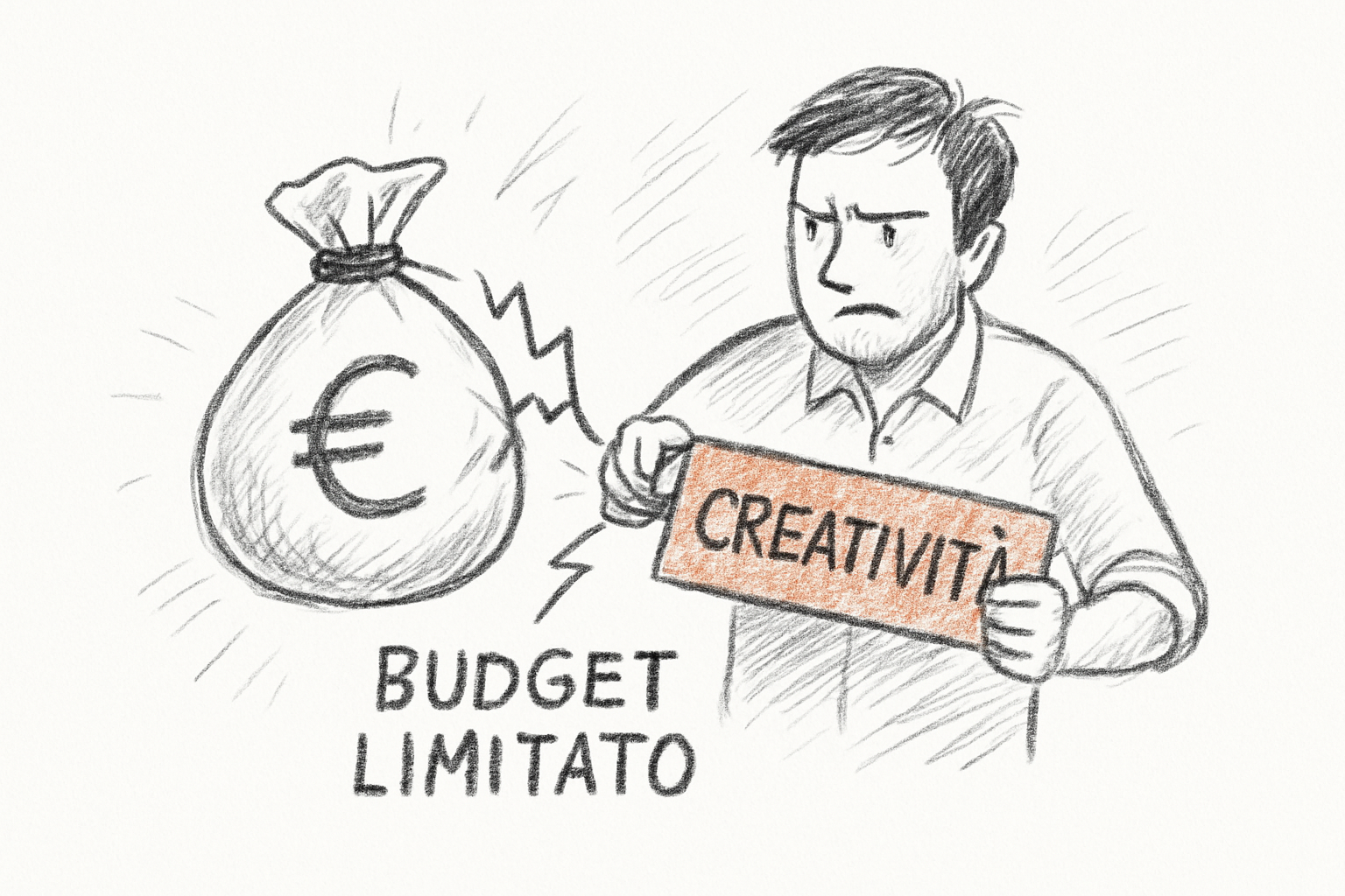 Metafora visiva della scelta tra controllo manuale e automazione nelle creatività dinamiche Meta Ads per PMI