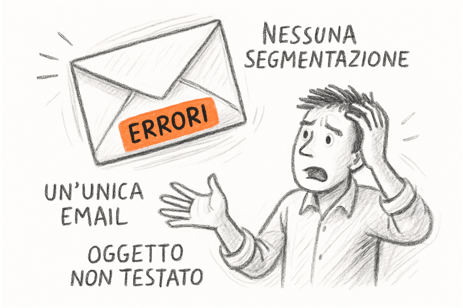 Errori comuni nell'email marketing lancio prodotto che compromettono conversioni e deliverability della campagna.