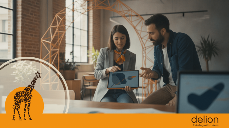 Consulente non profit che analizza account Google Grants su schermo, con struttura campagne e metriche di conversione visibili.