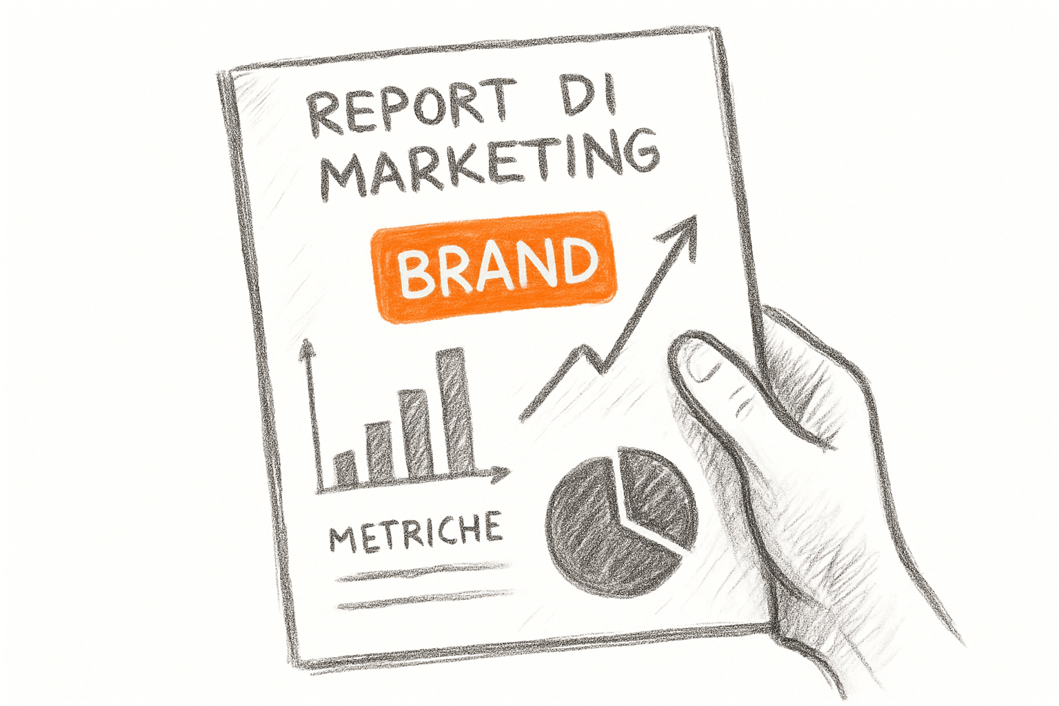 Dashboard di reporting Google Ads brandizzata con logo agenzia, illustrazione del processo white label Google Ads per consulenti
