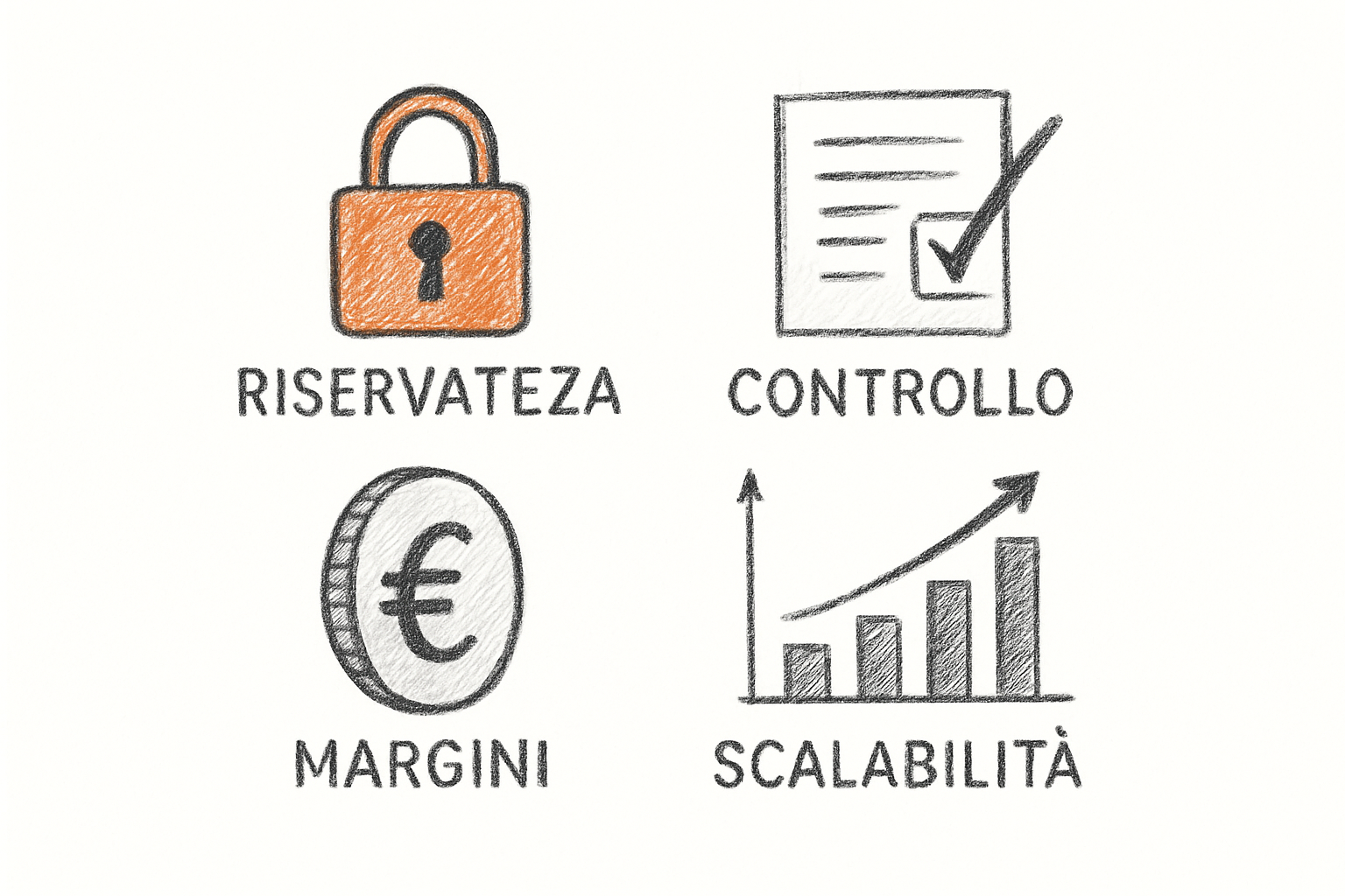 Confronto tra white label, outsourcing e freelance su margini, controllo e scalabilità per agenzie di marketing