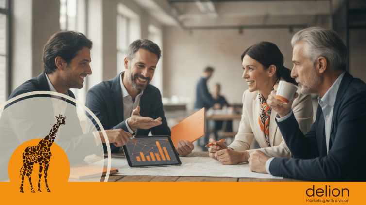 Franchisor che analizza la pipeline di reclutamento franchisee su dashboard digitale, lead generation franchising B2B.