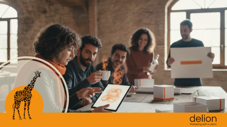 Schema concettuale del white label marketing con due agenzie collegate da un flusso di servizi invisibile al cliente finale