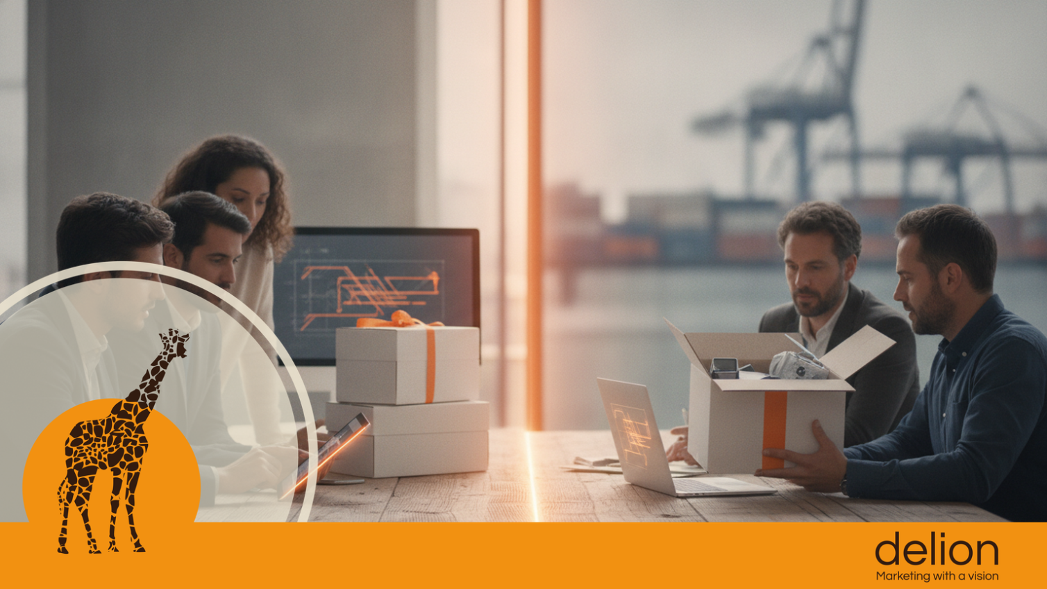 Agenzia marketing che valuta tre modelli di partnership su una lavagna strategica, con focus su white label vs outsourcing