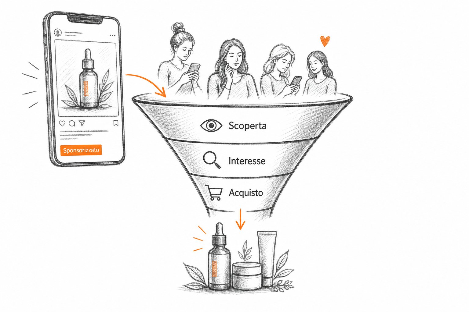 Strategia advertising per vendere cosmetici su Amazon con Sponsored Products e Brand Store nella categoria Bellezza.