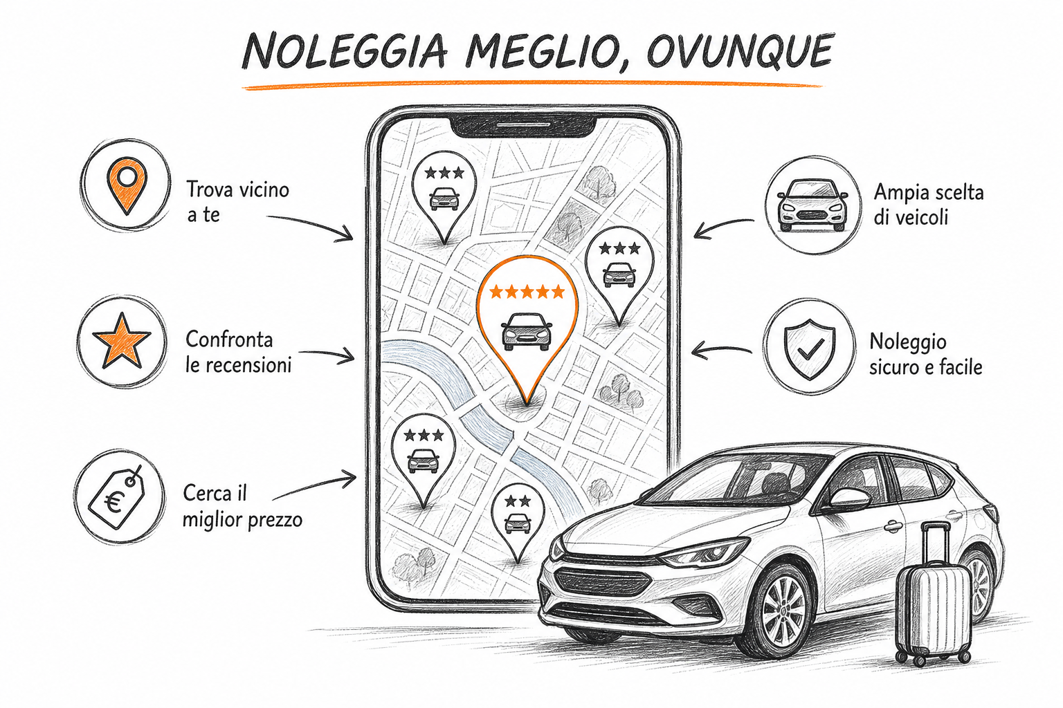 Local SEO e recensioni per il marketing noleggio auto: visibilità locale e reputazione online come leva di conversione.